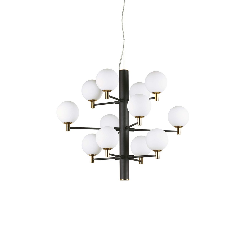 Lampada sospensione Copernico nera D710xH840-1725mm