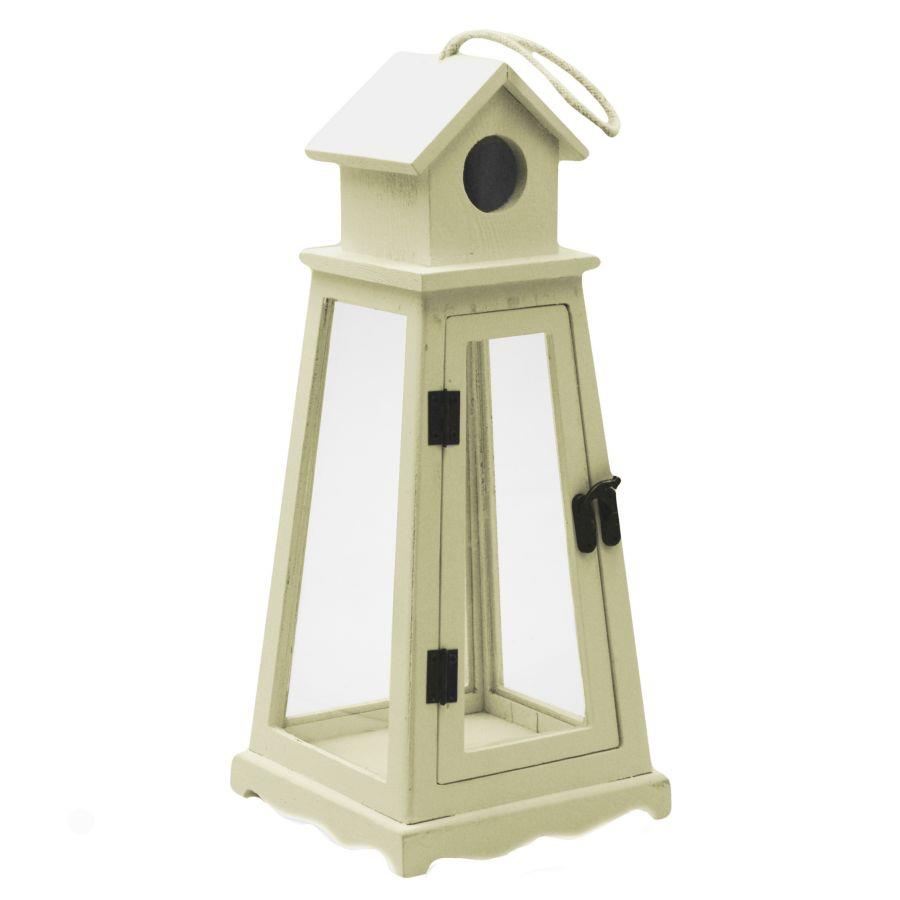 Lanterna balsa bianca cm18x18h40