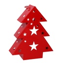 Lanterna metallo albero rosso cm20x6h25