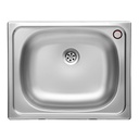 Lavello da cucina una vasca in acciaio inox satinato da incasso 40x50 cm(N20535) EFFEZ
