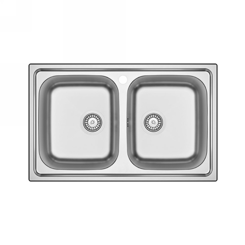 Lavello incasso acciaio inox 80x50 cm