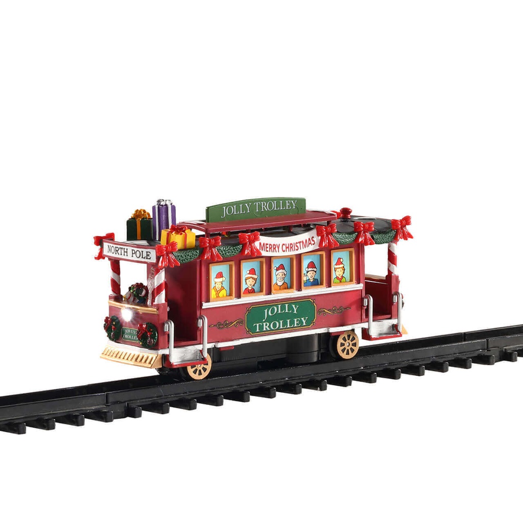 Lemax Jolly Trolley - Trenino Jolly  Gioco invernale decorazione per villaggio Natale