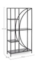 Libreria 4 piani metallo nero Korvet