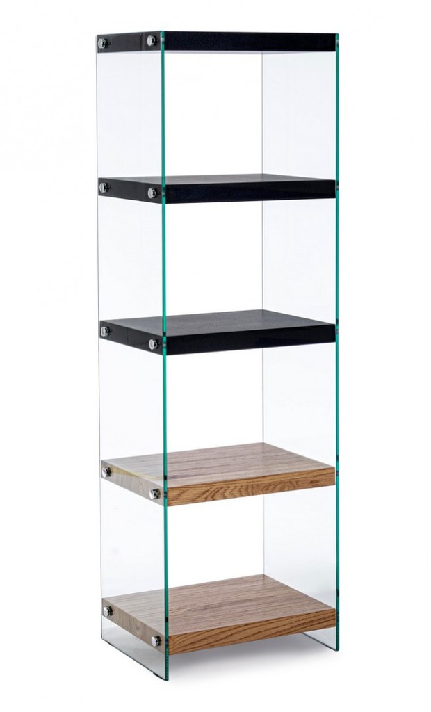 Libreria 5P Line Wood Nero  