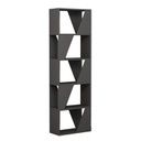 Libreria antracite 5 ripiani Frame 54xx24xh.168 cm