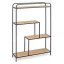 Libreria in acciaio Sagomata quattro ripiani Antracite ELYOT 85,5x25,5x h131 cm