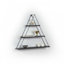 Libreria muro triangolare bacheca piramide nero cm 74 x 13 x 61 h