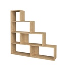 Libreria scaffale a scala 6 scomparti rovere 145x29xh.145 cm