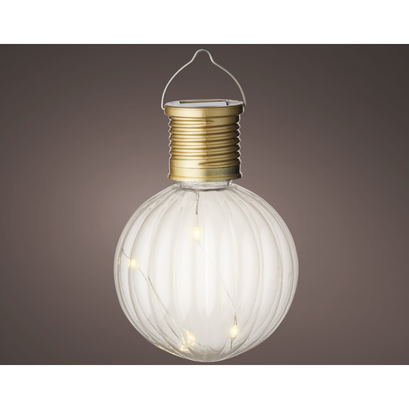 Luce Solare Da Giardno Rotonda In Plastica Batteria