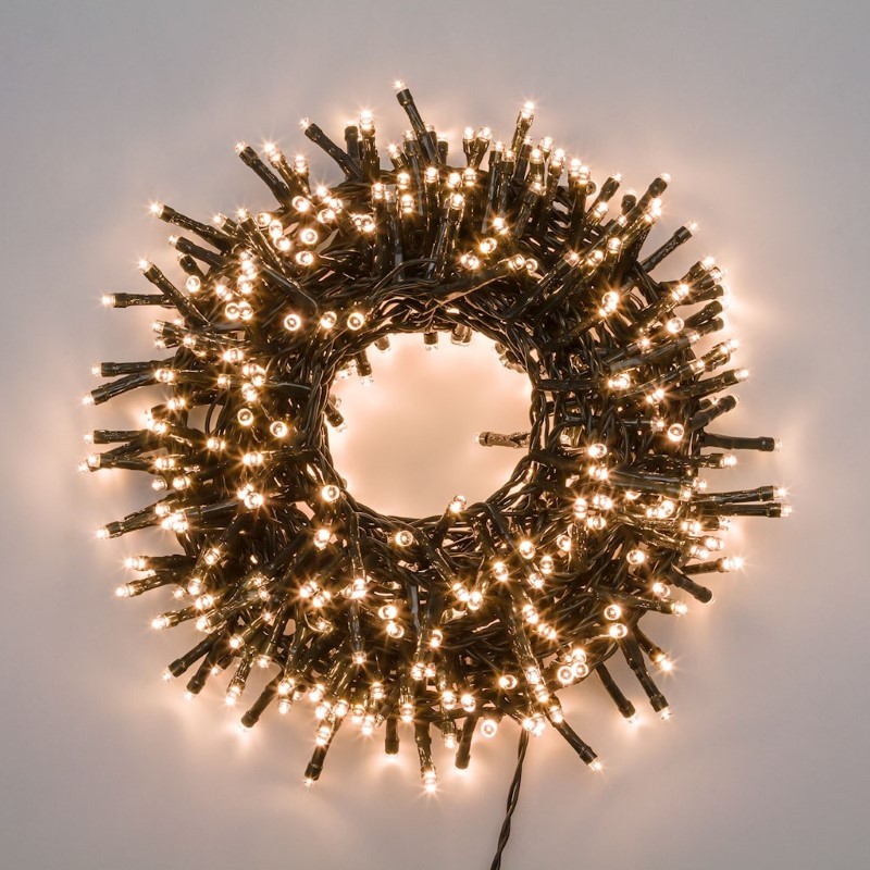 MiniCluster ø6cm  2000 LED bianco caldo 40,5m in Bobina
