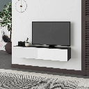 Mobile porta TV sospeso Francy antracite bianco ante a ribalta EFFEZ