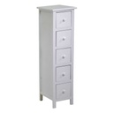 Mobiletto Eleonora bianco 5 cassetti cm 25x28h92