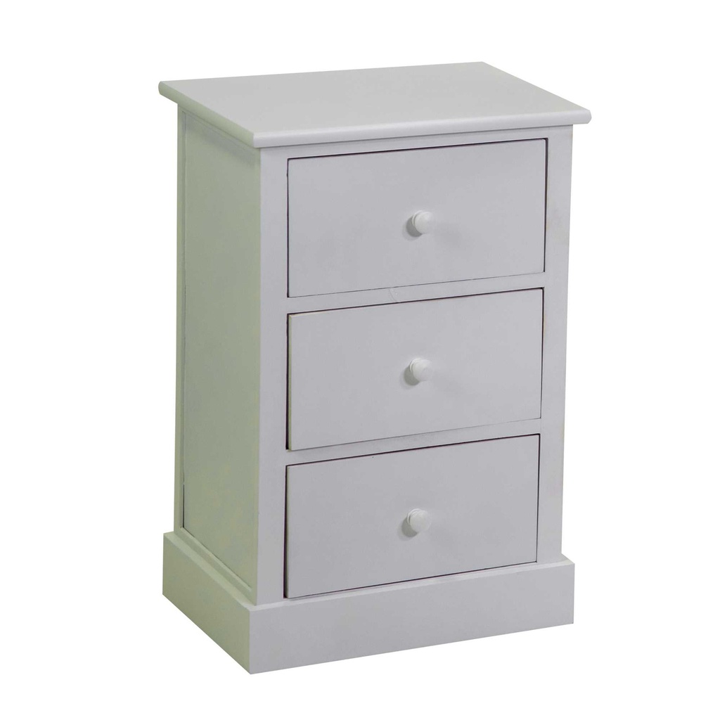 Mobiletto Eleonora cassettiera bianco 3cassetti cm 38x28h58
