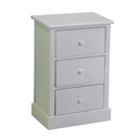 Mobiletto Eleonora cassettiera bianco 3cassetti cm 38x28h58