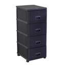 Mobiletto cassettiera 4 cassetti antracite cm 43x36
