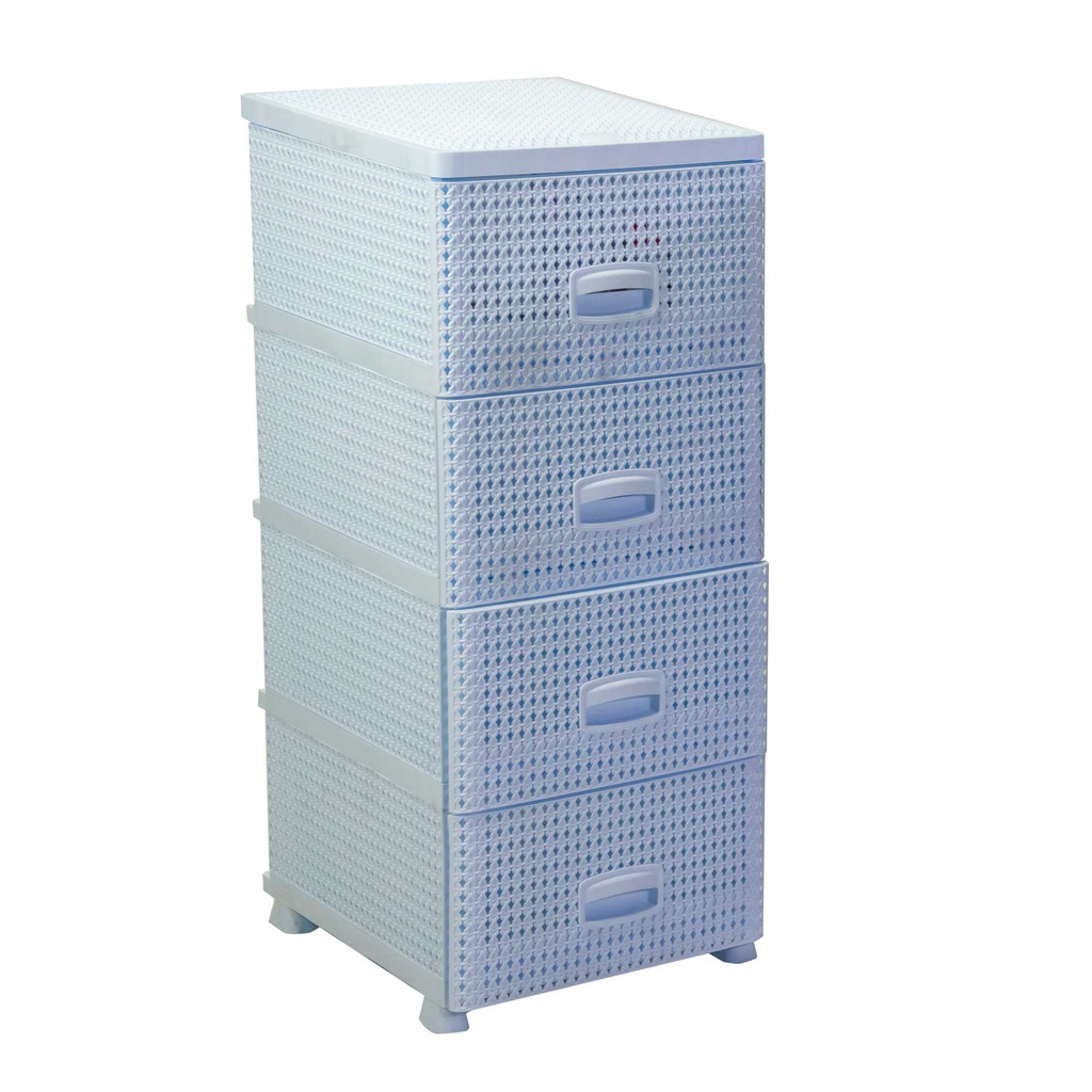 Mobiletto cassettiera 4 cassetti biancocm 43x36