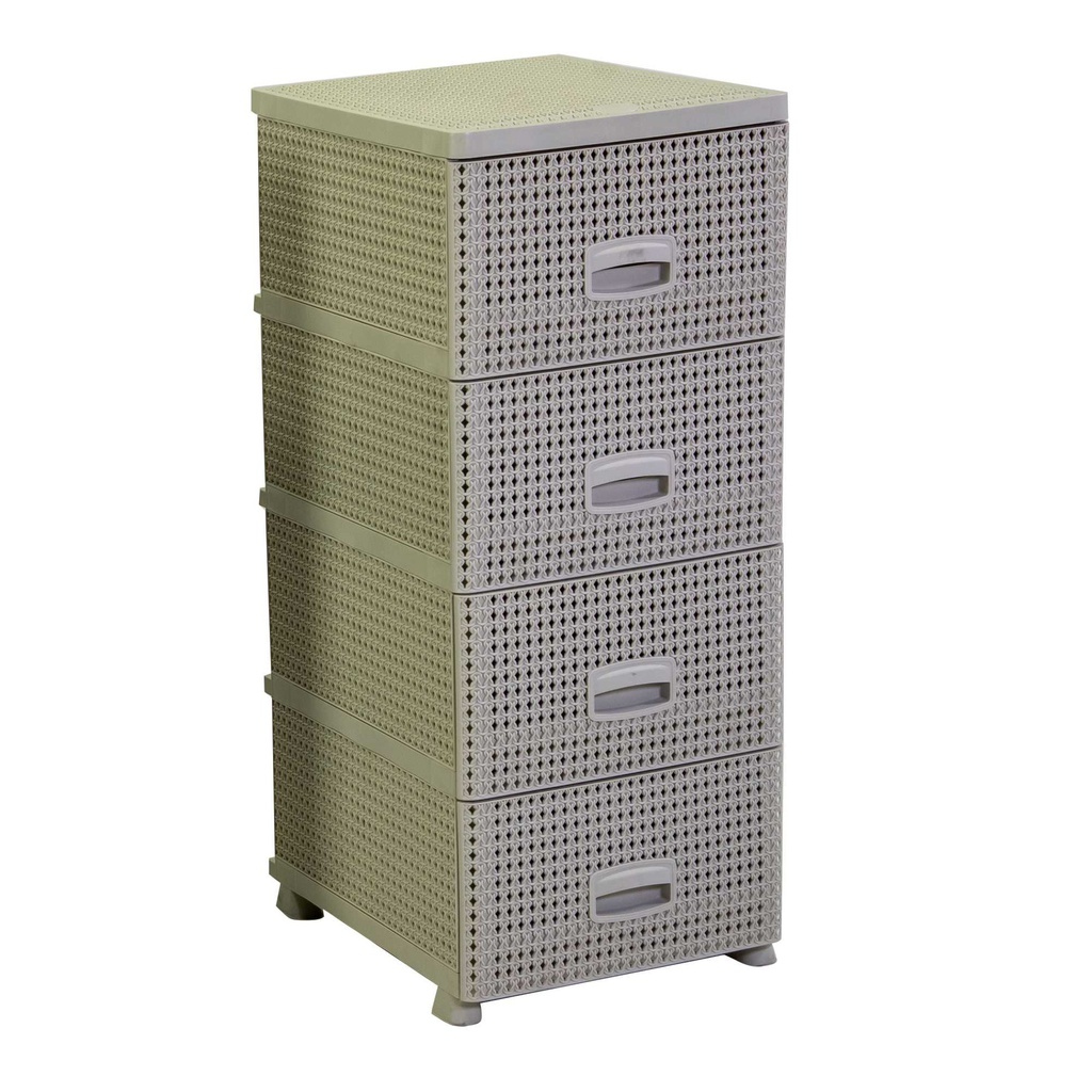 Mobiletto cassettiera 4 cassetti crema cm 43x36