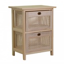 Mobiletto legno cassettiera naturale rettangolare cm 39 x 27,5 x h50