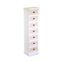 Mobiletto legno losanna 7 cassetti crema cm 29x23h109