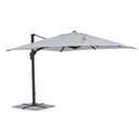 Ombrellone a braccio in alluminio grigio chiaro Ines 3x3 cm