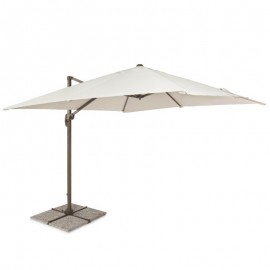 Ombrellone da giardino con braccio Grigio/Beige DALLAS 300x300x h255 cm