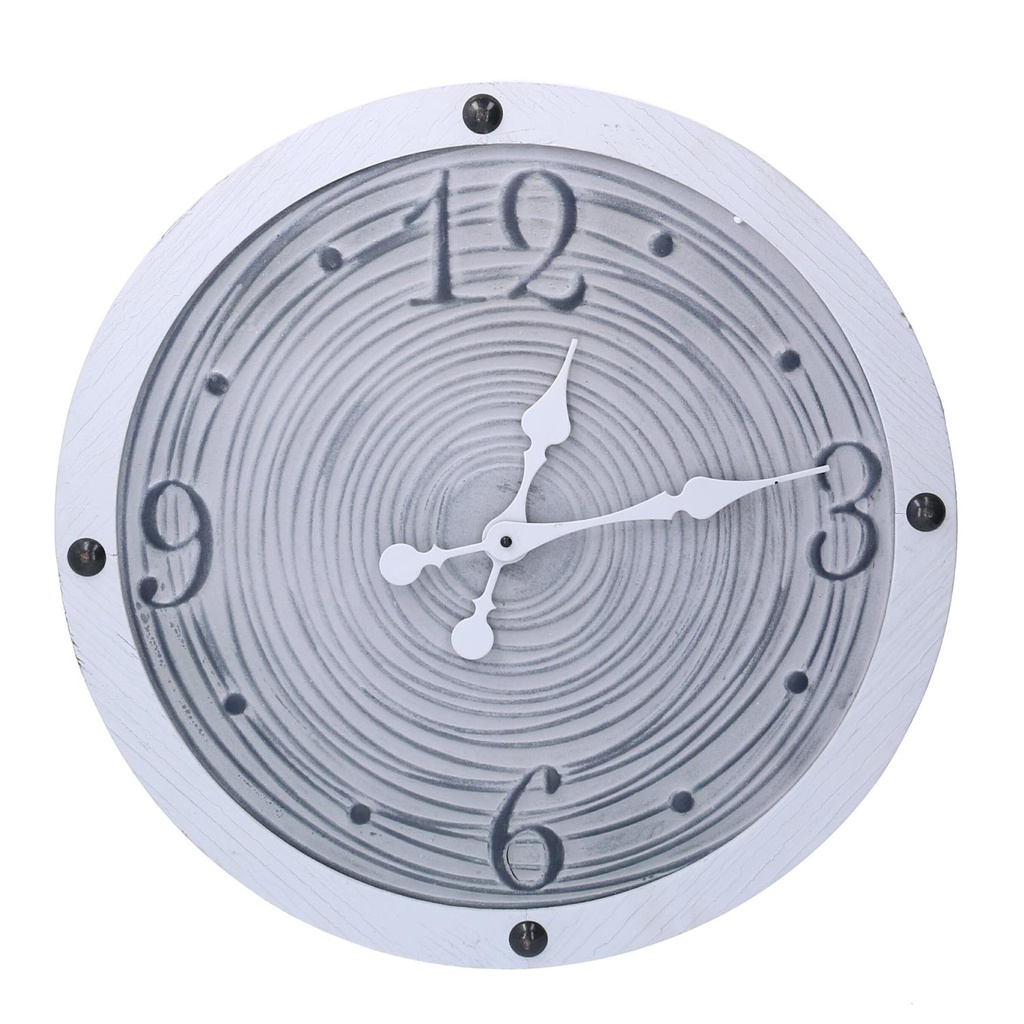 Orologio legno bordo bianco cmø50x3