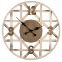 Orologio legno naturale tondo cm 60 x 6