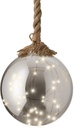 Pallina di Natale Luminosa in Vetro Fumè con Micro Led - 20 cm