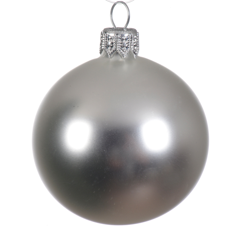Box Da 4 Palline Di Natale Argento Ø10 Cm
