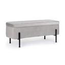 Panca contenitore kira naturale grigio chiaro cm 110