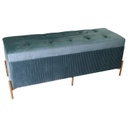 Panca contenitore velluto verde salvia cm 115x40h45