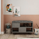 Panca scarpiera Troy retro grey con cuscino EFFEZ