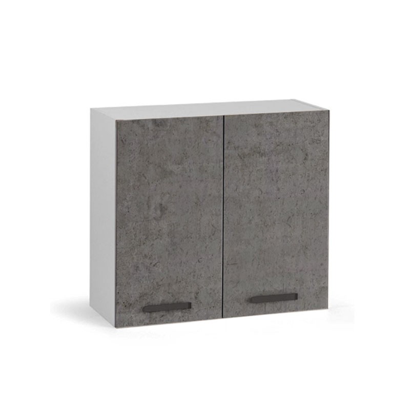 Pensile per cucina grigio cemento 2 ante Cm 80x32xH 72