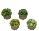 Pianta in plastica con vaso D12x13h cm verde