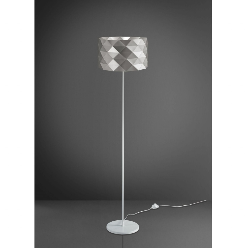 Piantana Base e Stelo Silver in Metallo Cm. 40 x 153h