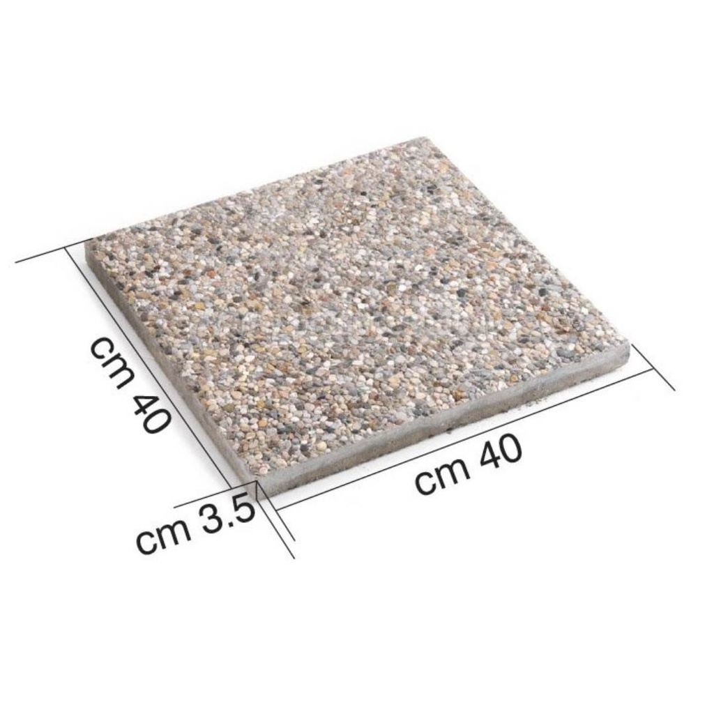 Piastra in graniglia per base ombrellone 40x40x3,5