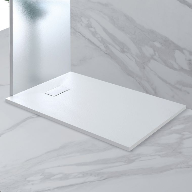 Piatto Doccia Bianco Effetto Pietra 70x120x h2,8 cm