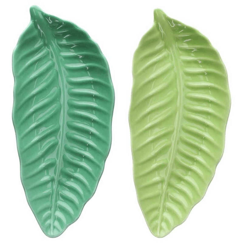 Piatto Foglia 28x12x3h cm Pachy Stoneware Verde