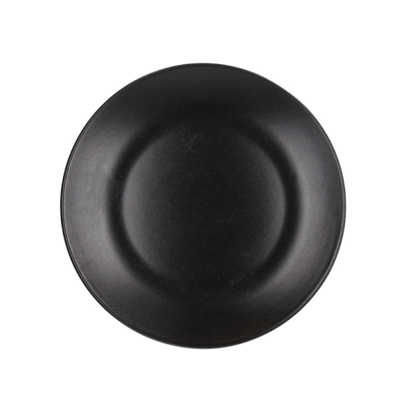 Piatto Piano 26 Cm X H 2,5 Cm Stoneware Nero