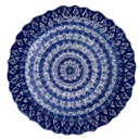 Piatto decorativo ceramica blu cm ø25h3