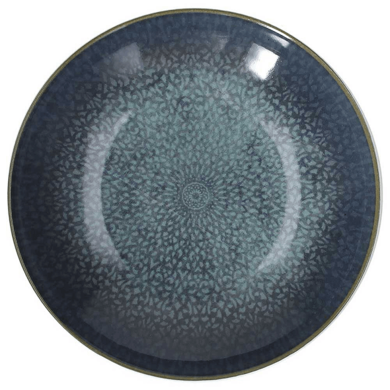 Piatto fondo 20 cm Oriental in porcellana blu moderno