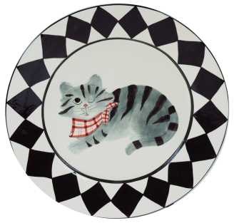 Piatto gatto sc-3179 Ø cm. 30,5 h 3