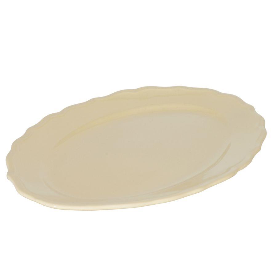 Piatto juliet crema ovale cm 35x26h3