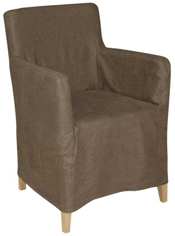 Poltrona doma lino noce ken-6935 cm. 56x 51 h 88