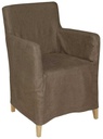 Poltrona doma lino noce ken-6935 cm. 56x 51 h 88