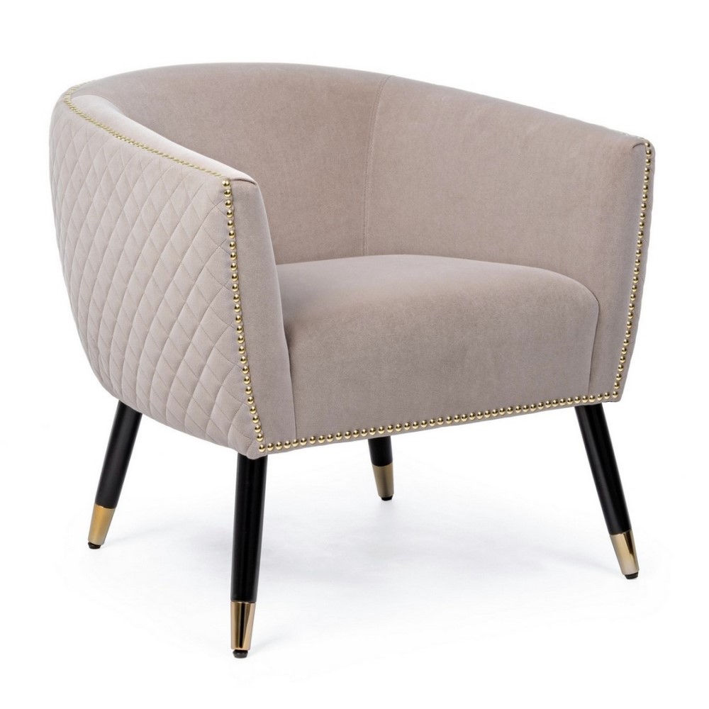 Poltrona rivestita stile atmosphere beige