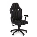 Poltrona ufficio con braccioli Spider nero in similpelle