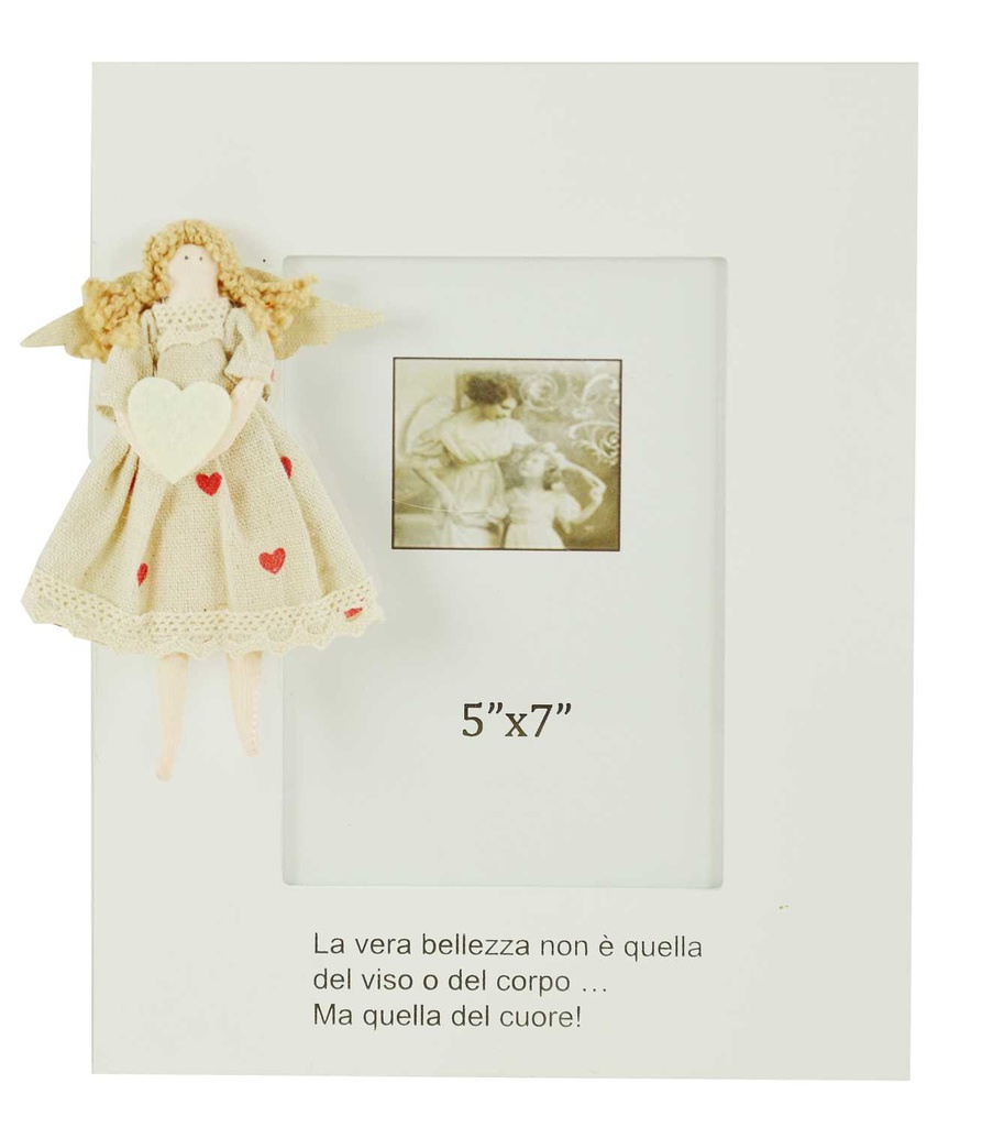 Portafoto dream princesses bianco sd-0840 cm. 21,5 x 2,5 x 26,5