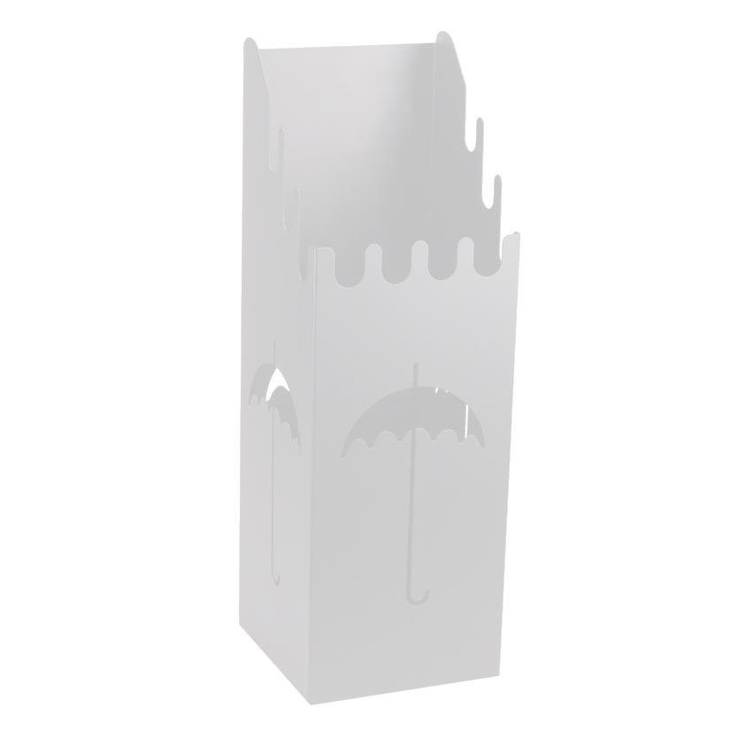 Portaombrelli metallo bianco quadro cm 15