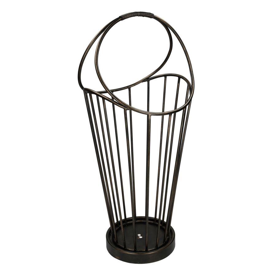 Portaombrelli metallo bronzo scuro tondo cm 32x30h52/70